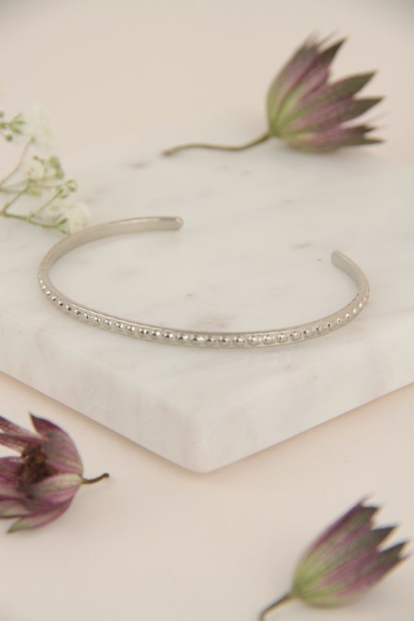 Laoree-bijoux-fantaisie-bracelet-jonc-clouté-laiton-palladié-gris